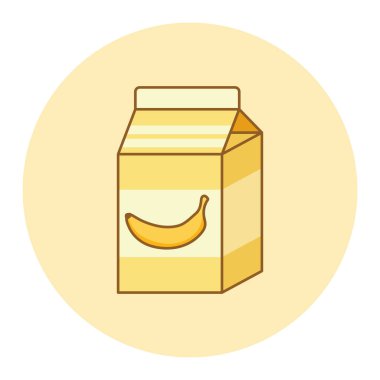 Muz sütü tasarımı. Yazdırma, çıkartma, davetiye kartları, web tasarımı, bloglar, sosyal medya ve daha fazlası için çizimler.