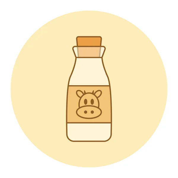 Design Des Milchflaschenvektors Illustrationen Für Drucke Aufkleber Einladungskarten Webdesign Blogs — Stockvektor