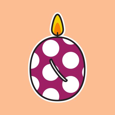 Doğum günü vektör tasarımı. Yazdırma, çıkartma, davetiye kartları, web tasarımı, bloglar, sosyal medya ve daha fazlası için çizimler.