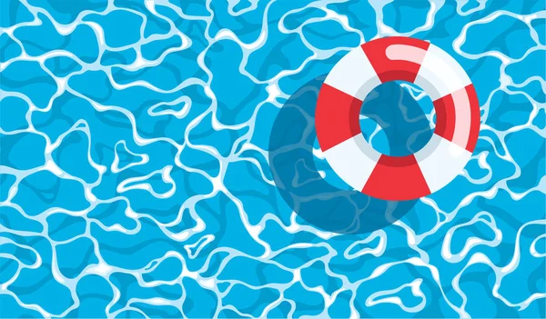 Gummiring Schwimmbad Sommer Hintergrund Vektor Illustration — Stockvektor