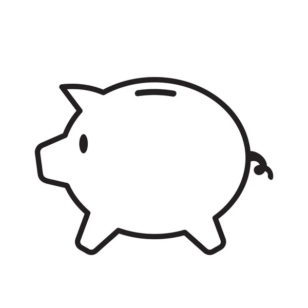 Banco Porquinho Ilustração Vetorial Plana — Vetor de Stock