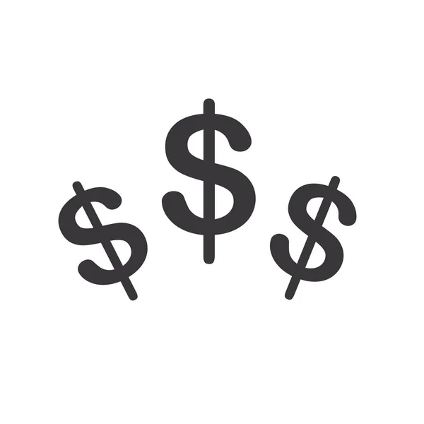 Icono Símbolo Del Dólar Ilustración Vectorial — Vector de stock