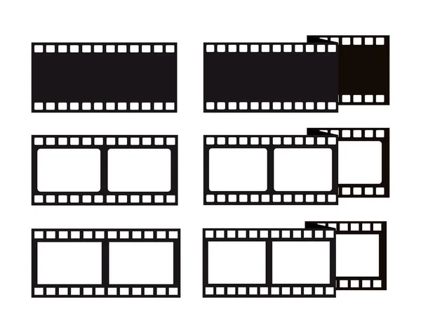Set Film Strips Vector Illustration — Stock Vector