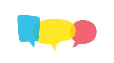 Renkli konuşma balonu vektör çizimi