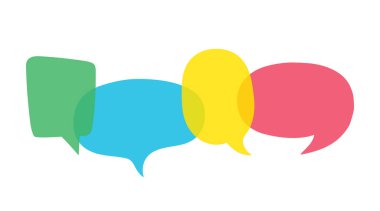 Renkli konuşma balonu vektör çizimi