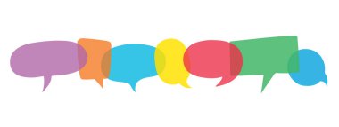 Renkli konuşma balonu vektör çizimi