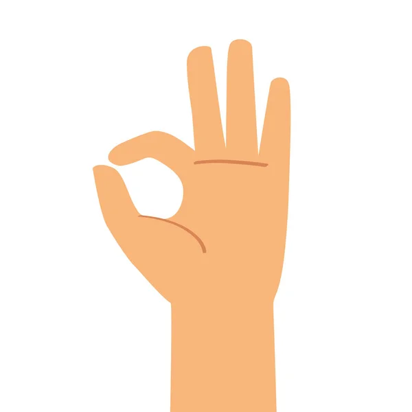 Hand Gesture Sign Vector Illustration — Stock Vector