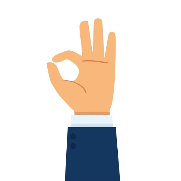 Hand Gesture Sign Vector Illustration — Stock Vector