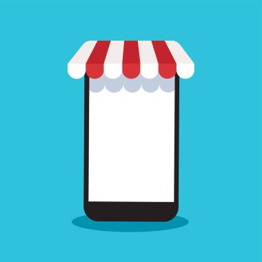 Uygulama ve mobil konsept üzerinden online alışveriş, çevrimiçi dijital pazarlama