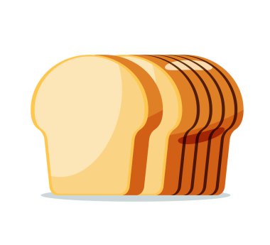 bread loaf isolate vector illustration
