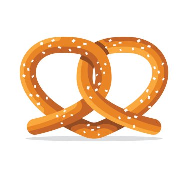 Pretzel cartoon isolated vector illustration