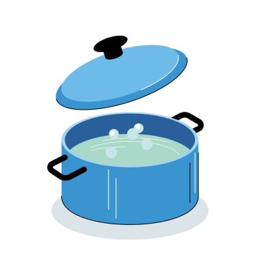 Cooking kitchen pot vector illustration