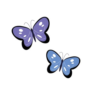 butterfly cartoon isolated vector illustration