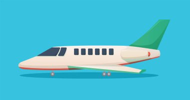 Airplane aircraft vehicle isolated vector illustration