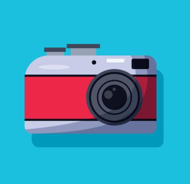 photo camera isolated vector illustration