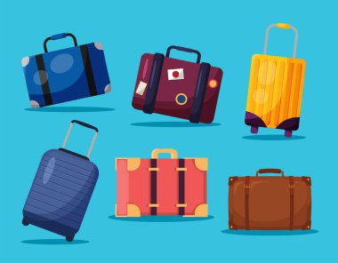 luggage suitcase isolate travel symbol vector illustration