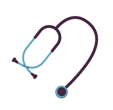 stethoscope medical symbol cartoon isolated vector illustration