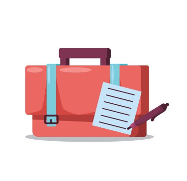 business briefcase isolated vector illustration