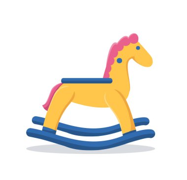 rocking horse. baby toy isolated vector illustration