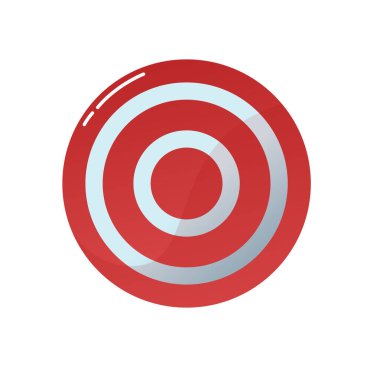 darts and darts board isolated vector illustration