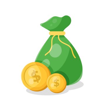 Bags of money. Symbol of wealth vector illustration