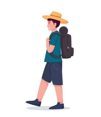 characters tourists traveling people vector illustration