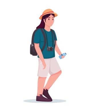 characters tourists traveling people vector illustration