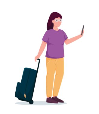 characters tourists traveling people vector illustration