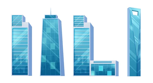 Torres Edificios Futuristas Ilustración Vectorial Estilo Moderno — Vector de stock
