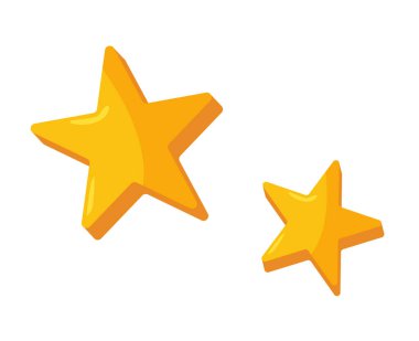yellow star cartoon isolated vector illustration