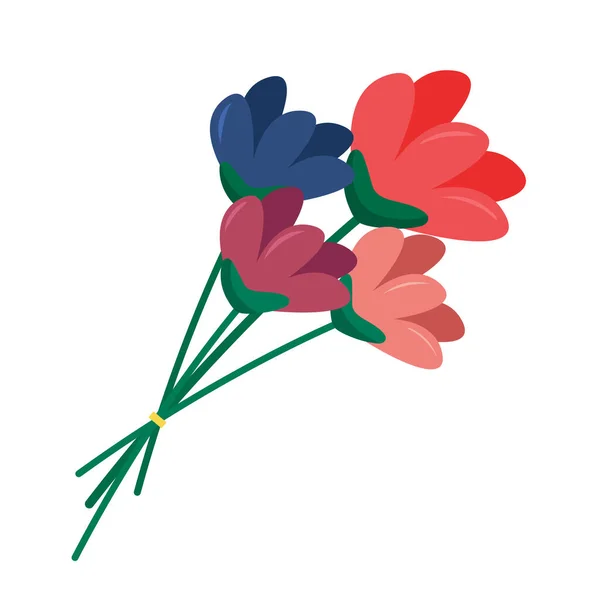 Pastell Hand Zeichnen Blumen Vektor Illustration — Stockvektor