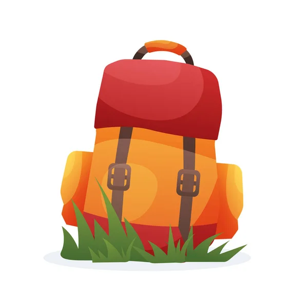 Backpack Isolate Travel Symbol Vector Illustration — Stock vektor