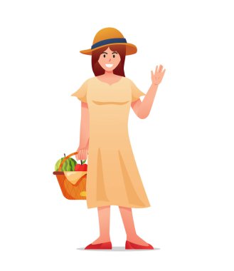 Yaz tatilindeki kadın pikniği çizimleri