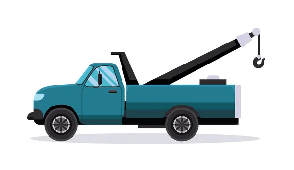 Pickup Guindaste Caminhão Ilustração Vetor Reboque —  Vetores de Stock