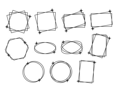 Basit geometri çizgisi element vektör çizimi