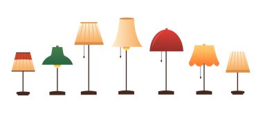 masa lambası elementleri vektör çizimi