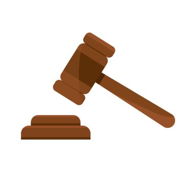 Yargıç Wood Hammer vektör illüstrasyonu