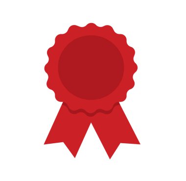 Kırmızı rozetler. Vektör illüstrasyonu