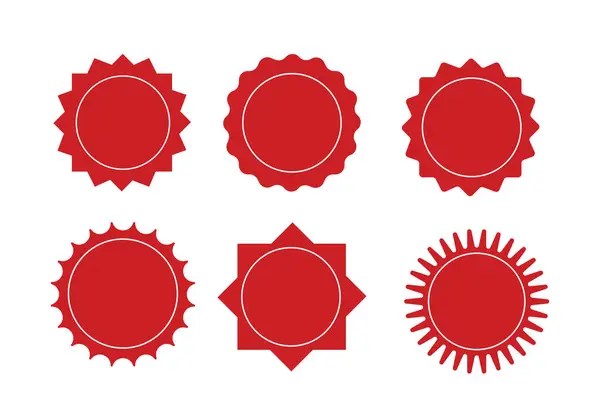 Badges Rouges Illustration Vectorielle Graphismes Vectoriels