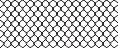 Beyaz arka planda tel örgüler var. vektör illüstrasyonu