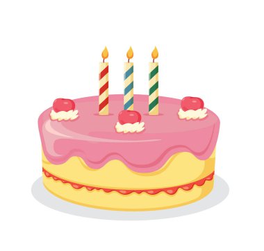 Mumlu doğum günü pastası