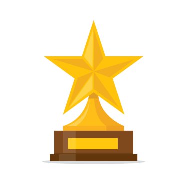 Altın Yıldız Kupası vektör illüstrasyonu