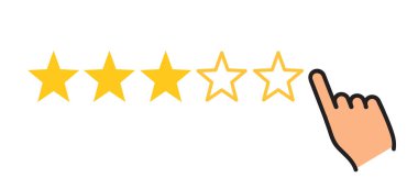 El simgesi çizimi ile yıldız değerlendirmesi