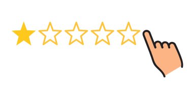 El simgesi çizimi ile yıldız değerlendirmesi