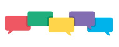 renkli konuşma balonları illüstrasyon vektör