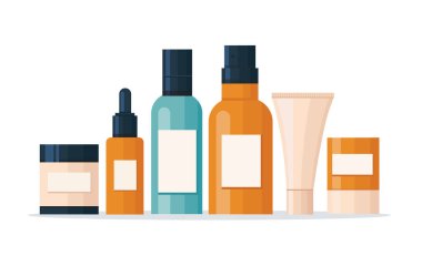 Cilt ürünleri grubu vektör illüstrasyonu