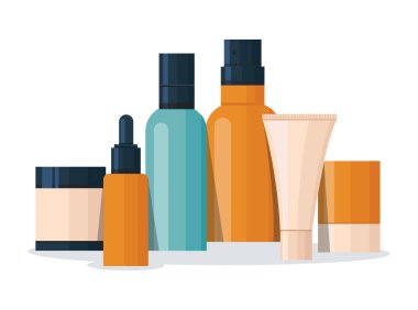 Cilt ürünleri grubu vektör illüstrasyonu