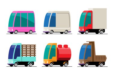Kamyon, otobüs ve teslimat araçları.