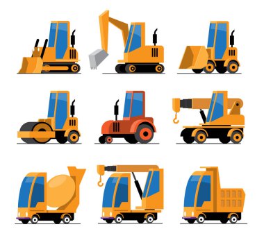 İnşaat araçları ve ağır ekipman seti