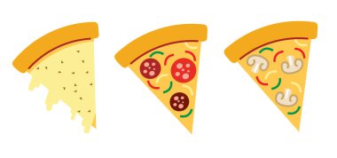 Pizza Dilimleri ve Toppings Çizimi